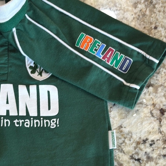 LANSDOWNE Ireland Rugby Shirt Green Baby/Infant Top “Rugby Star In Training” - Picture 4 of 7